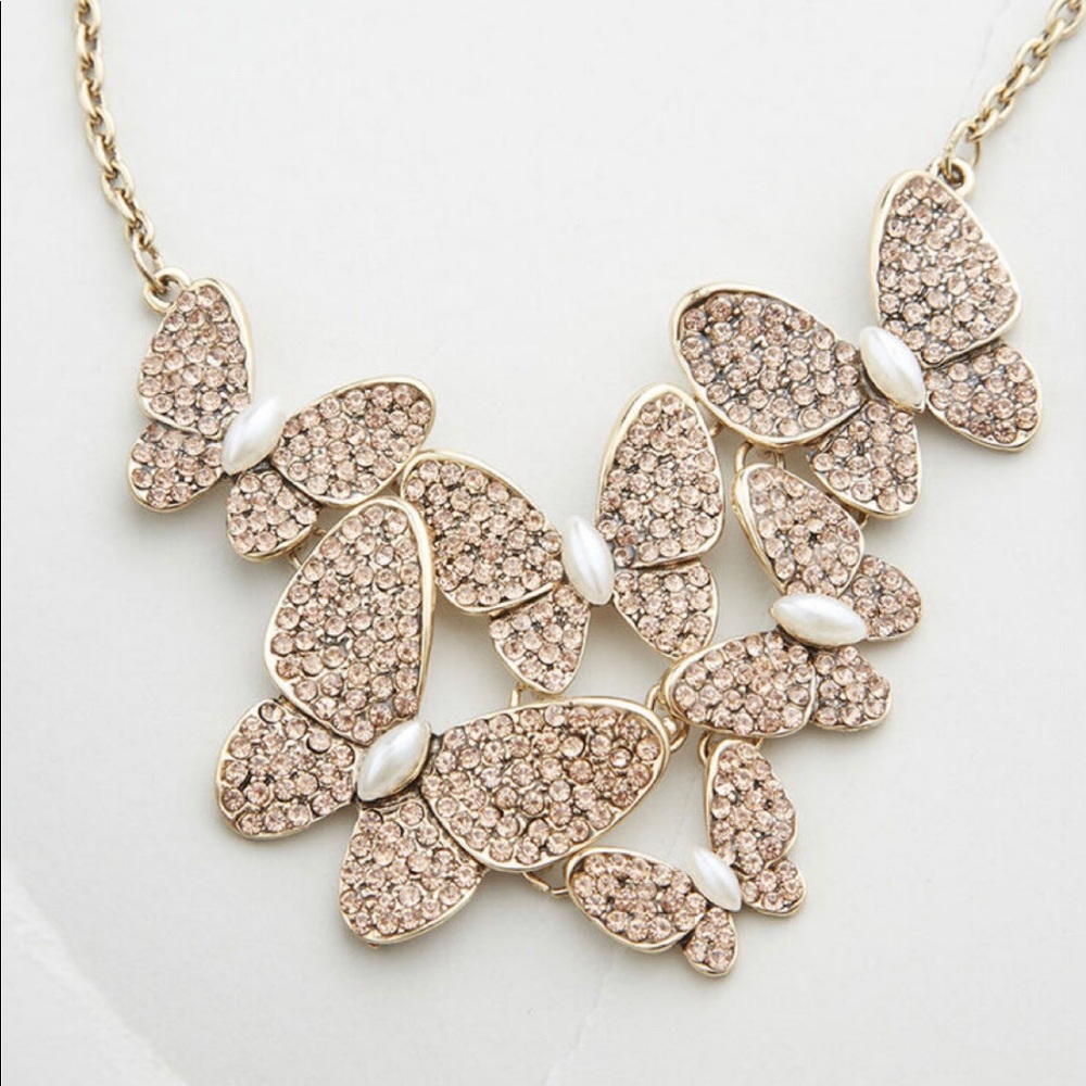 Elegant statement butterfly necklace